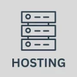 Free web hosting apps category icon displaying three connected hosting server units